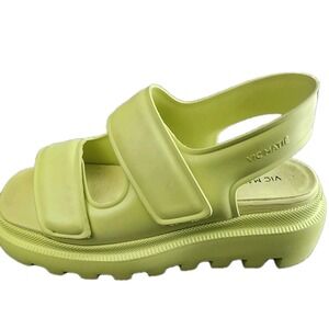 Vic Matie Platform Sandals Womens 40 US 9 Made in Italy Chunky Sole Lime